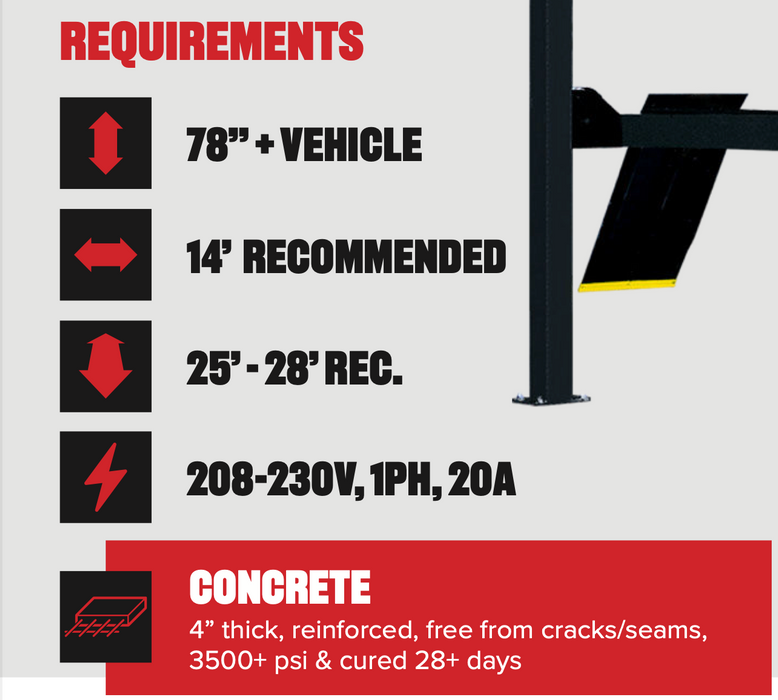 Challenger Lifts 14K 4-Post 4P14EFX General Service Lift / Optional Alignment