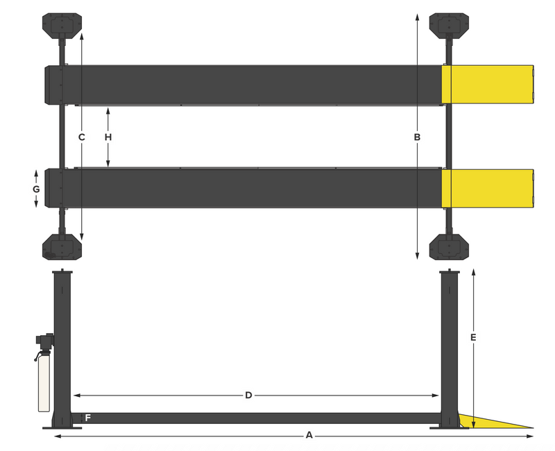 Challenger Lifts 18K Heavy-Duty 4-Post Lift 44018 Series
