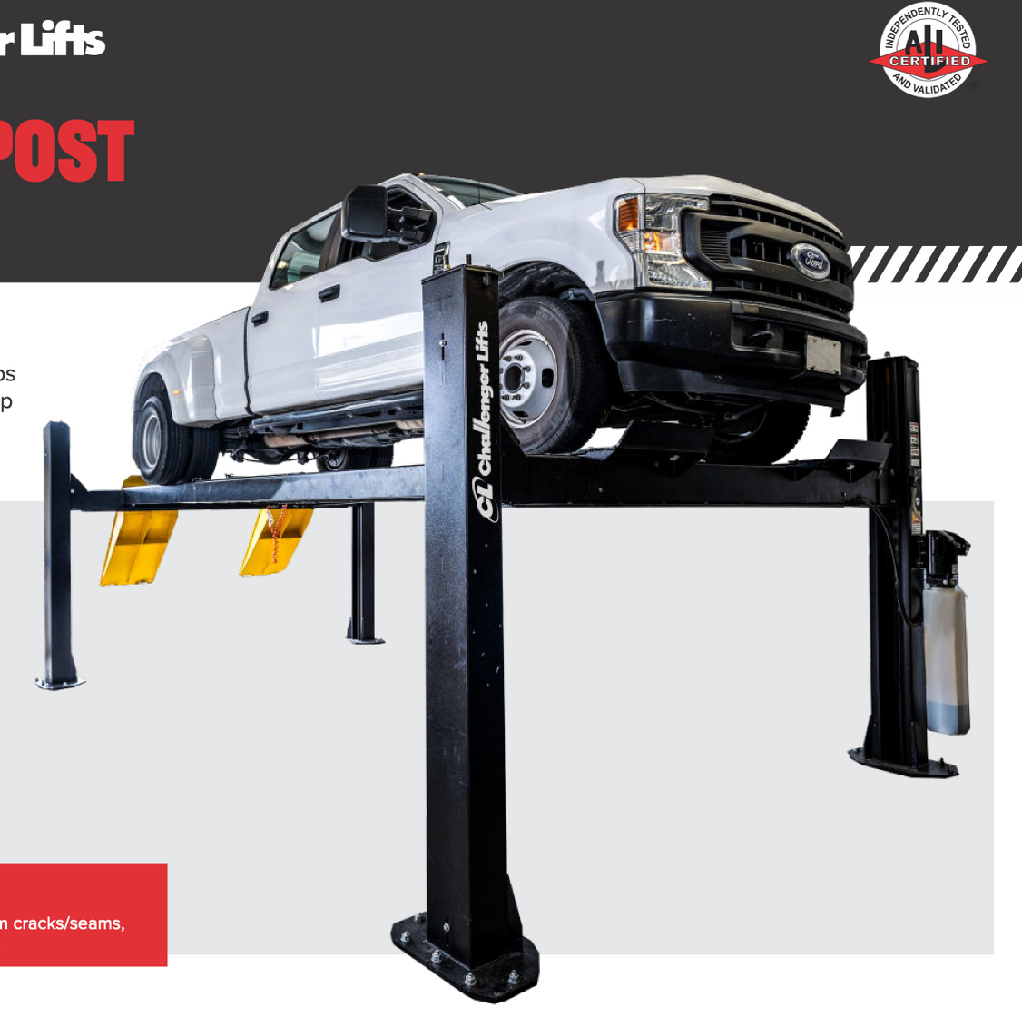 Challenger Lifts 18K Heavy-Duty 4-Post Lift 44018 Series — Automotive ...