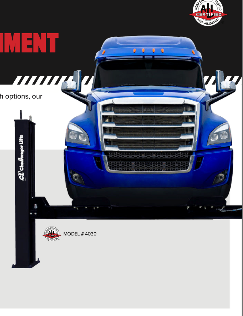 Challenger 30K Heavy-Duty 4-Post Lift / Alignment 4030 Series ...